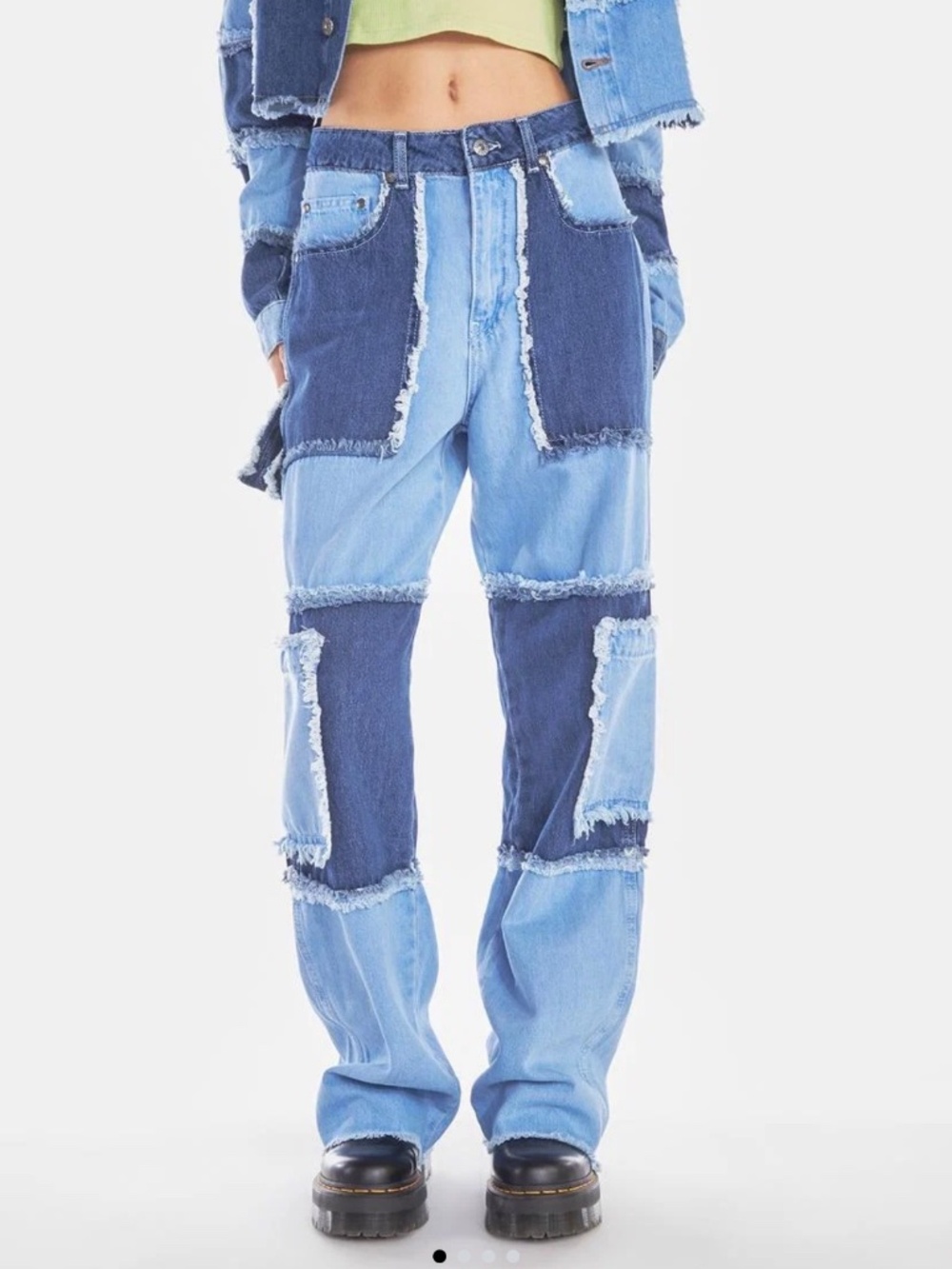 The Ragged Priest Rabble Patchwork Denim Jeans Cotton
